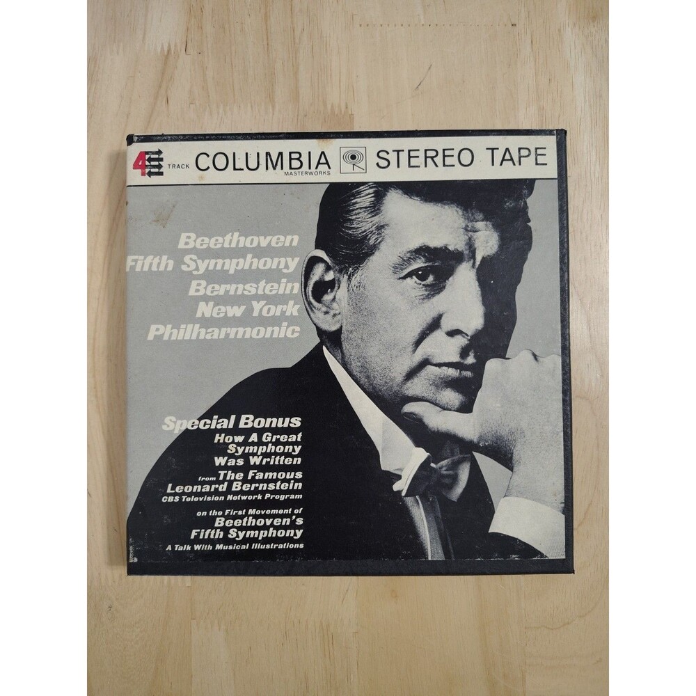Beethoven Fifth Symphony Bernstein NY Phil. Reel to Reel Tape 7 1/2 IPS Columbia